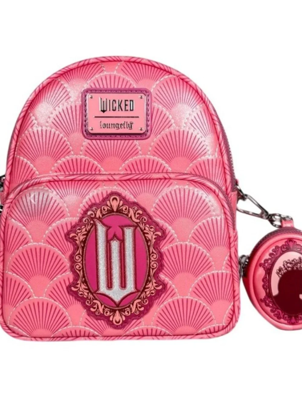 Loungefly Wicked Glinda Convertible Exclusive Pink Mini Backpack Coin Purse NWT
